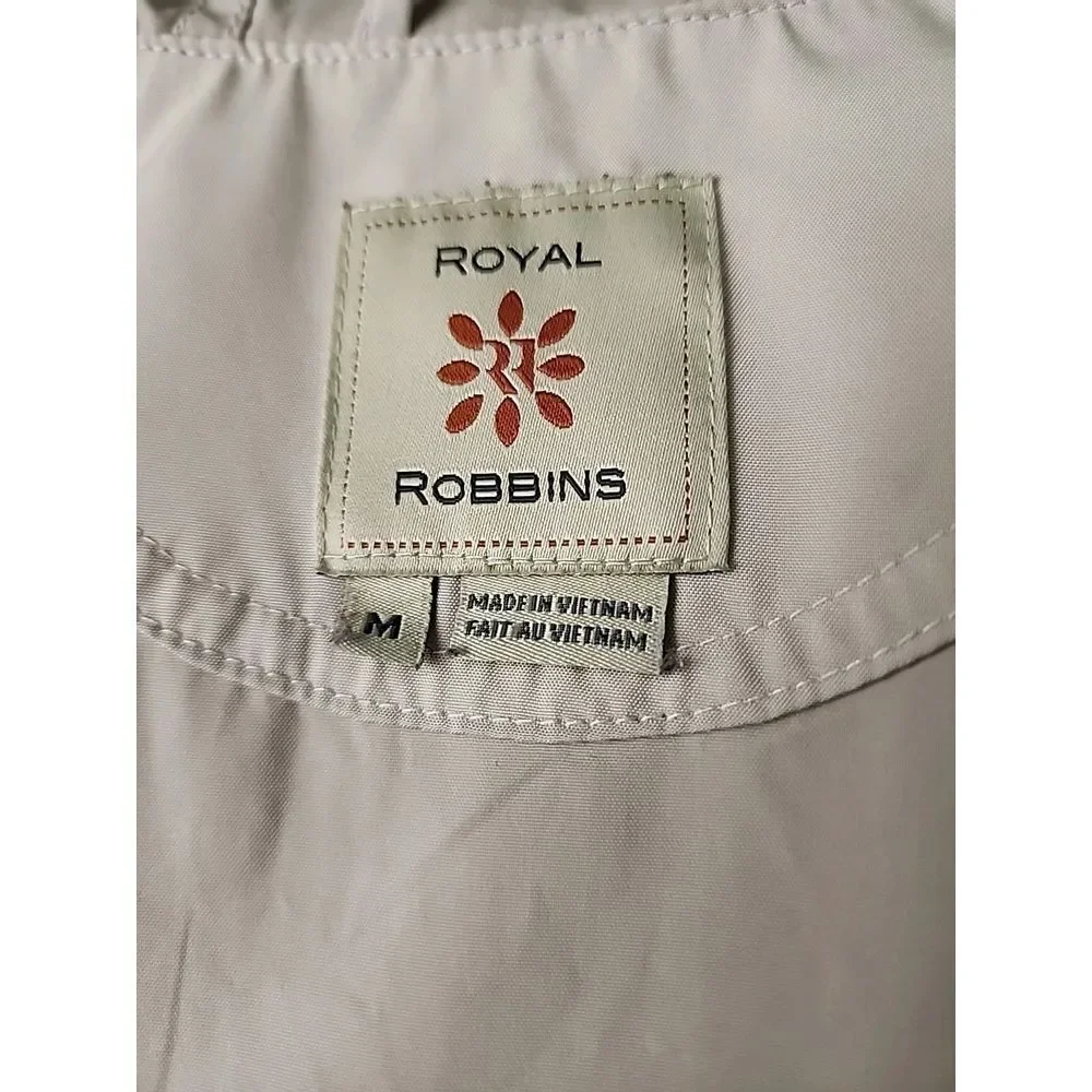 Royal Robbins Men's‎ M Windbreaker Jacket Tan Lightweight Hiking Gorpcore Hooded